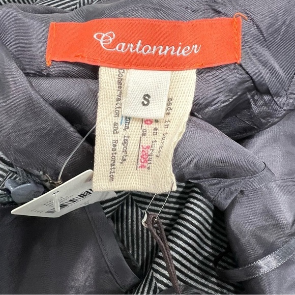Anthropologie Cartonnier Oxford Jumpsuit Black Gray V Neck Size Small New - Picture 10 of 14